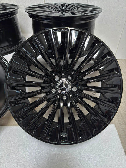NEU* Original Mercedes E-Klasse W 214 S 214 20 Zoll AMG Felgen Alufelgen A2144010500 A2144010600 8,5x20 ET35,5 9,5x20 ET51 Black-Edition Schwarz Hochglanz Felgensatz Sport Line 4MATIC MwSt.