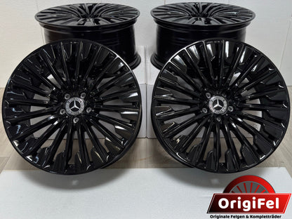NEU* Original Mercedes E-Klasse W 214 S 214 20 Zoll AMG Felgen Alufelgen A2144010500 A2144010600 8,5x20 ET35,5 9,5x20 ET51 Black-Edition Schwarz Hochglanz Felgensatz Sport Line 4MATIC MwSt.