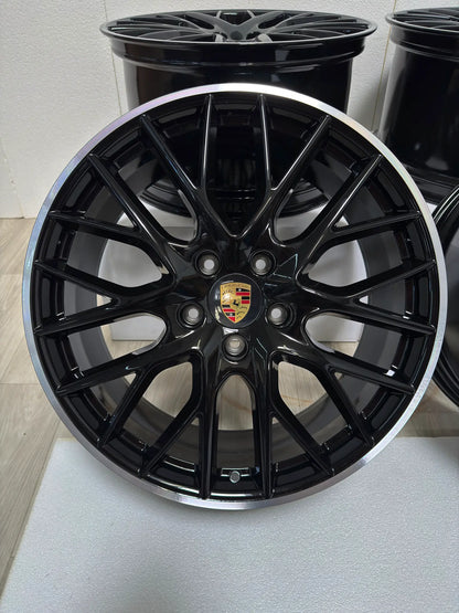 NEU* Original Porsche Panamera II G2 971 III G3 976 21 Zoll Sport Design Felgen Alufelgen 971601025D 971601025K 9,5x21 ET71 11,5x21 ET69 5x130 Turismo Limousine Schwarz Felgensatz MwSt.