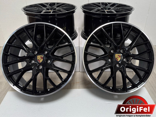 NEU* Original Porsche Panamera II G2 971 III G3 976 21 Zoll Sport Design Felgen Alufelgen 971601025D 971601025K 9,5x21 ET71 11,5x21 ET69 5x130 Turismo Limousine Schwarz Felgensatz MwSt.