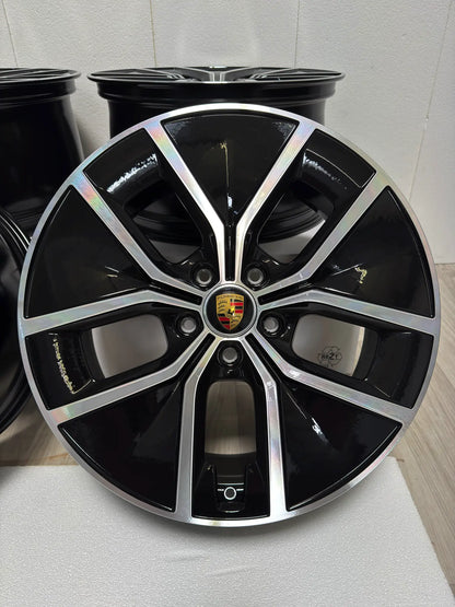 NEU* Original Porsche Taycan II 21 Zoll Aero Design Felgen Alufelgen 9J1601025BS 9J1601025BT 9x21 ET54 11x21 ET59 Turbo S GTS GT 4 S Cross Turismo Sport Felgensatz 9J1 Schwarz MwSt.