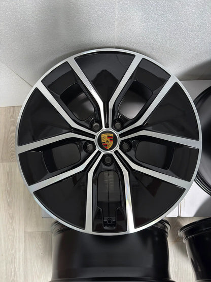 NEU* Original Porsche Taycan II 21 Zoll Aero Design Felgen Alufelgen 9J1601025BS 9J1601025BT 9x21 ET54 11x21 ET59 Turbo S GTS GT 4 S Cross Turismo Sport Felgensatz 9J1 Schwarz MwSt.