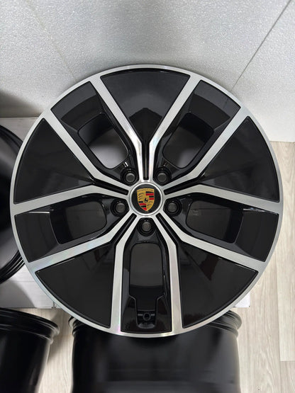 NEU* Original Porsche Taycan II 21 Zoll Aero Design Felgen Alufelgen 9J1601025BS 9J1601025BT 9x21 ET54 11x21 ET59 Turbo S GTS GT 4 S Cross Turismo Sport Felgensatz 9J1 Schwarz MwSt.