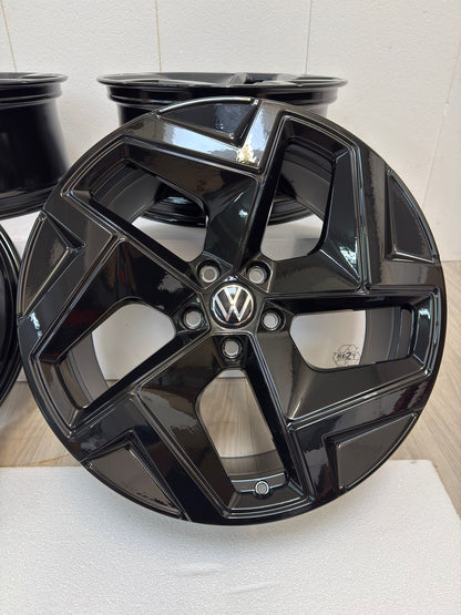 NEU* Original VW Tiguan III 3 CTI Tayron 19 Zoll Coventry Felgen Alufelgen 571601025E 571601025H Black Edition Schwarz Hochglanz R-Line 8,5x19 ET38 5x112 SUV Felgensatz MwSt.