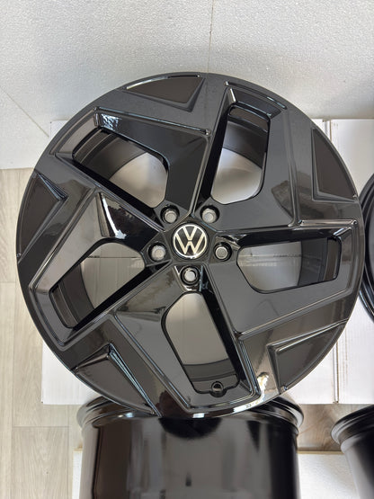 NEU* Original VW Tiguan III 3 CTI Tayron 19 Zoll Coventry Felgen Alufelgen 571601025E 571601025H Black Edition Schwarz Hochglanz R-Line 8,5x19 ET38 5x112 SUV Felgensatz MwSt.