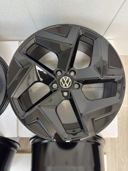 NEU* Original VW Tiguan III 3 CTI Tayron 19 Zoll Coventry Felgen Alufelgen 571601025E 571601025H Black Edition Schwarz Hochglanz R-Line 8,5x19 ET38 5x112 SUV Felgensatz MwSt.