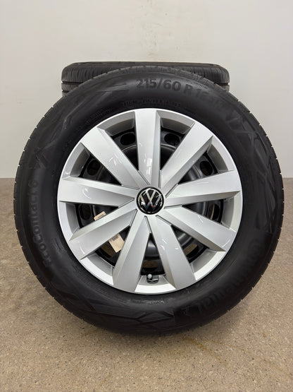 Neu Original VW Passat B8 3G Skoda Superb III 3V 215/60 R16 Zoll Sommerrräder Sommerreifen 3Q0601027 Stahlfelgen Felgen 6,5x16 ET41 5x112 Sommerkomplettradsatz