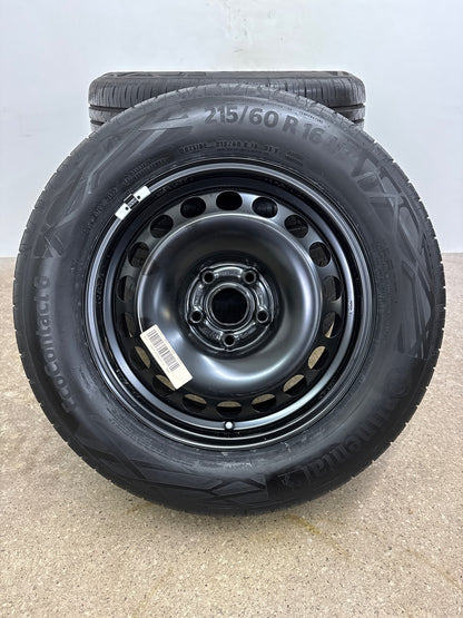 Neu Original VW Passat B8 3G Skoda Superb III 3V 215/60 R16 Zoll Sommerrräder Sommerreifen 3Q0601027 Stahlfelgen Felgen 6,5x16 ET41 5x112 Sommerkomplettradsatz