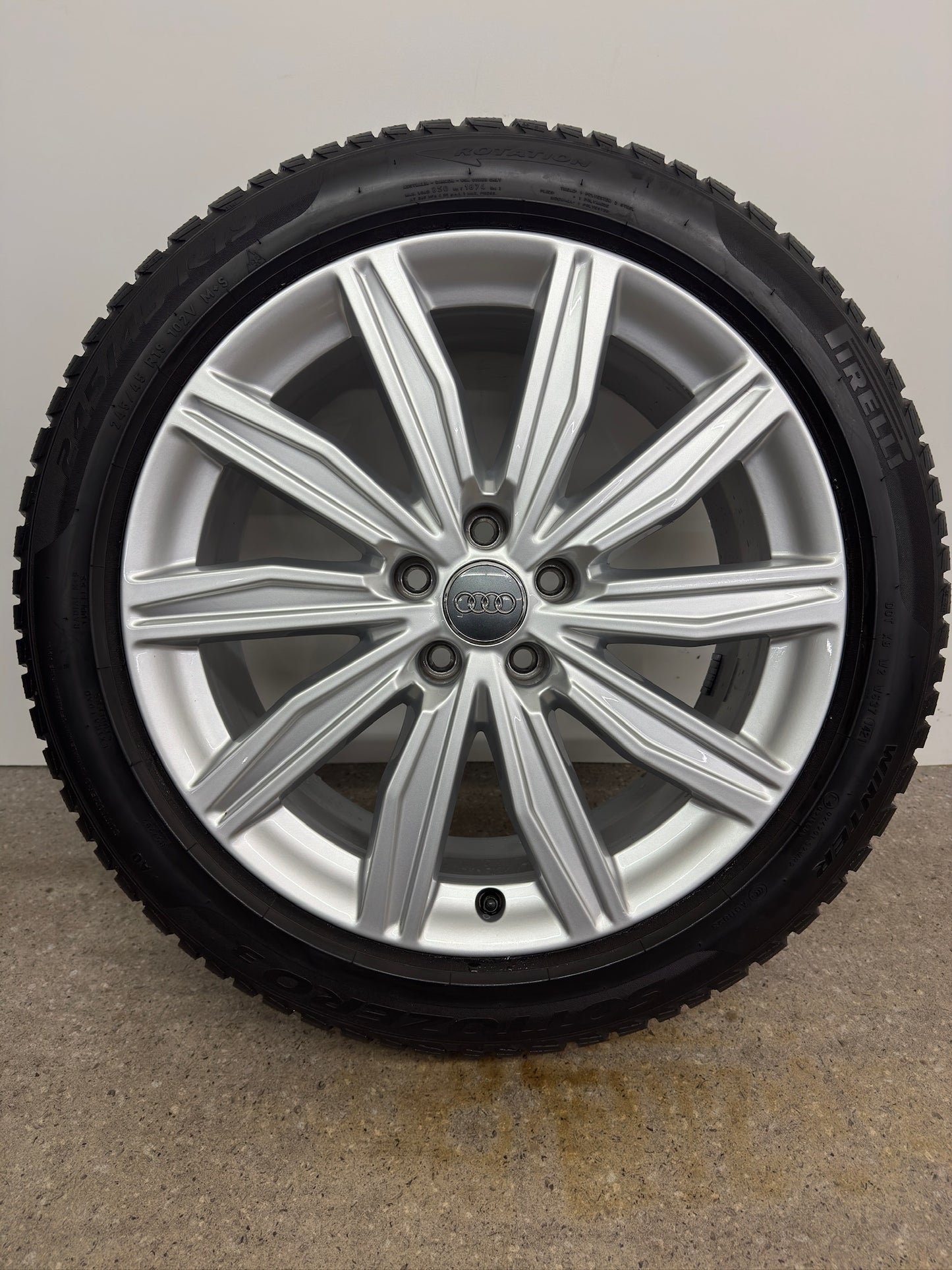Original Audi A6 S6 C8 4K 19 Zoll Winterräder Winterreifen Felgen 4K0601025M Alufelgen 245/45 R19 102V M+S S-Line Silber Sport Limousine Avant 8x19 ET39 Winterradsatz Pirelli