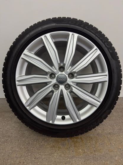 Original Audi A6 S6 C8 4K 19 Zoll Winterräder Winterreifen Felgen 4K0601025M Alufelgen 245/45 R19 102V M+S S-Line Silber Sport Limousine Avant 8x19 ET39 Winterradsatz Pirelli