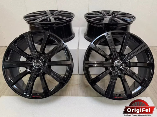 NEU* Original Audi RS Q3 F3 19 Zoll Felgen Alufelgen 83A601025BE 83A601025AB RSQ3 Schwarz Black Edition Alufelgen Audi Sport SUV 7,5x19 ET38 5x112 Sportback Felgensatz