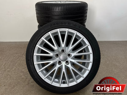 Original Audi TT TTS FV 8S 18 Zoll Felgen Alufelgen 8S0601025D S-Line 8Jx18H2 ET50 Sport Felgensatz Silber Coupé Roadster Facelift