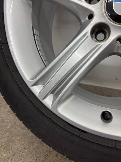 Original BMW 3er F30 F31 4er F32 F33 F36 Sty. 393 17 Zoll Felgen Alufelgen 6796242 Styling Silber 7,5x17 ET37 IS37 Limousine Cabrio Coupé RDKS RSC Felgensatz REIFEN NUR TRANSPORTSCHUTZ