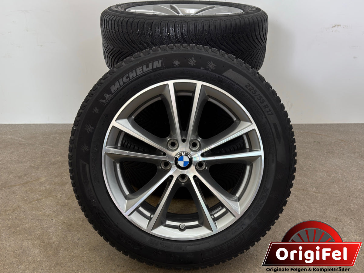 *TOP ZUSTAND* Original BMW 5er G30 G31 Styling 631 17 Zoll Winterräder Winterreifen Felgen 6863417 Alufelgen 225/55 R17 97H RFT RSC V-Speiche 7,5x17 ET27 IS27 Limousine Touring Winterradsatz MwSt.