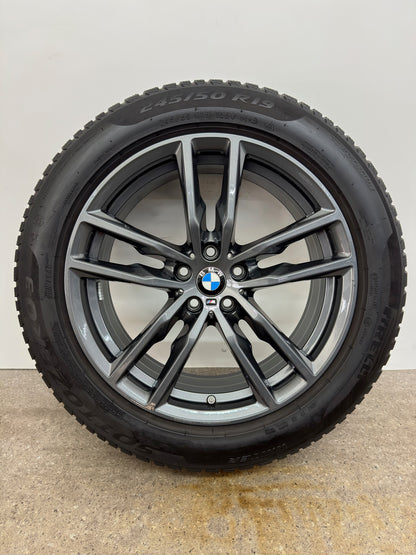 TOP DOT4822 6mm Original BMW X3 G01 X4 G02 19 Zoll M 698M Winterräder Winterreifen Felgen 8746987 Alufelgen 245/50 R19 105V M+S SUV Pirelli RSC RDCi Anthrazit Grey Winterradsatz MwSt.