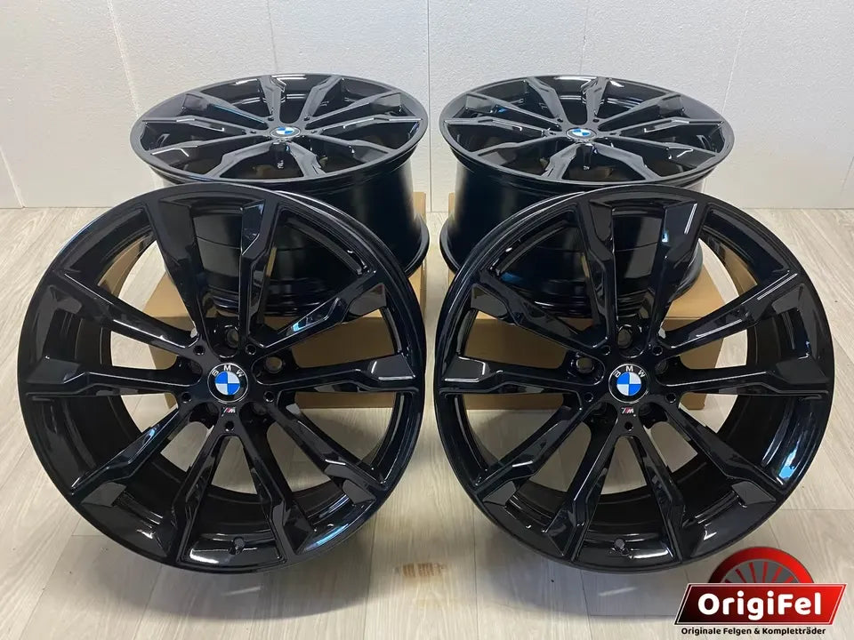 NEU* Original BMW X3 G01 X4 20 Zoll M 669M Felgen Alufelgen 8010268 8010269 Black Edition Schwarz Hochglanz 8x20 IS27 ET27 9,5x20 IS20 ET43 5x112 M Sport Felgensatz
