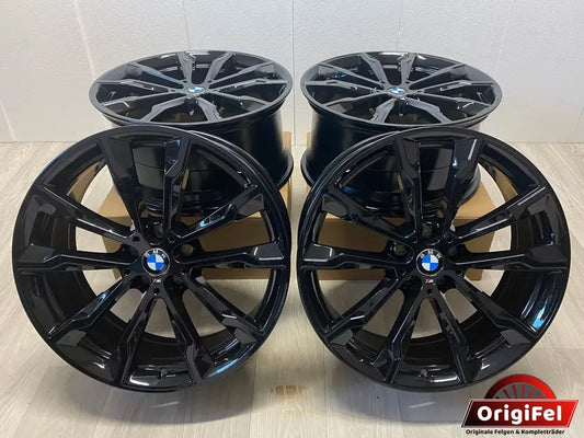 NEU* Original BMW X3 G01 X4 20 Zoll M 669M Felgen Alufelgen 8010268 8010269 Black Edition Schwarz Hochglanz 8x20 IS27 ET27 9,5x20 IS20 ET43 5x112 M Sport Felgensatz
