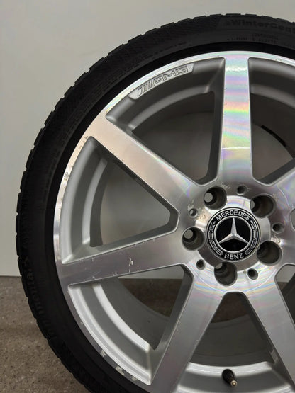Original Mercedes C-Klasse W 204 S 204 18 Zoll AMG Winterräder Winterreifen Felgen Alufelgen A2044019802 A2044019902 225/40 R18 92V 255/35 R18 94V T-Modell Limousine Winterradsatz