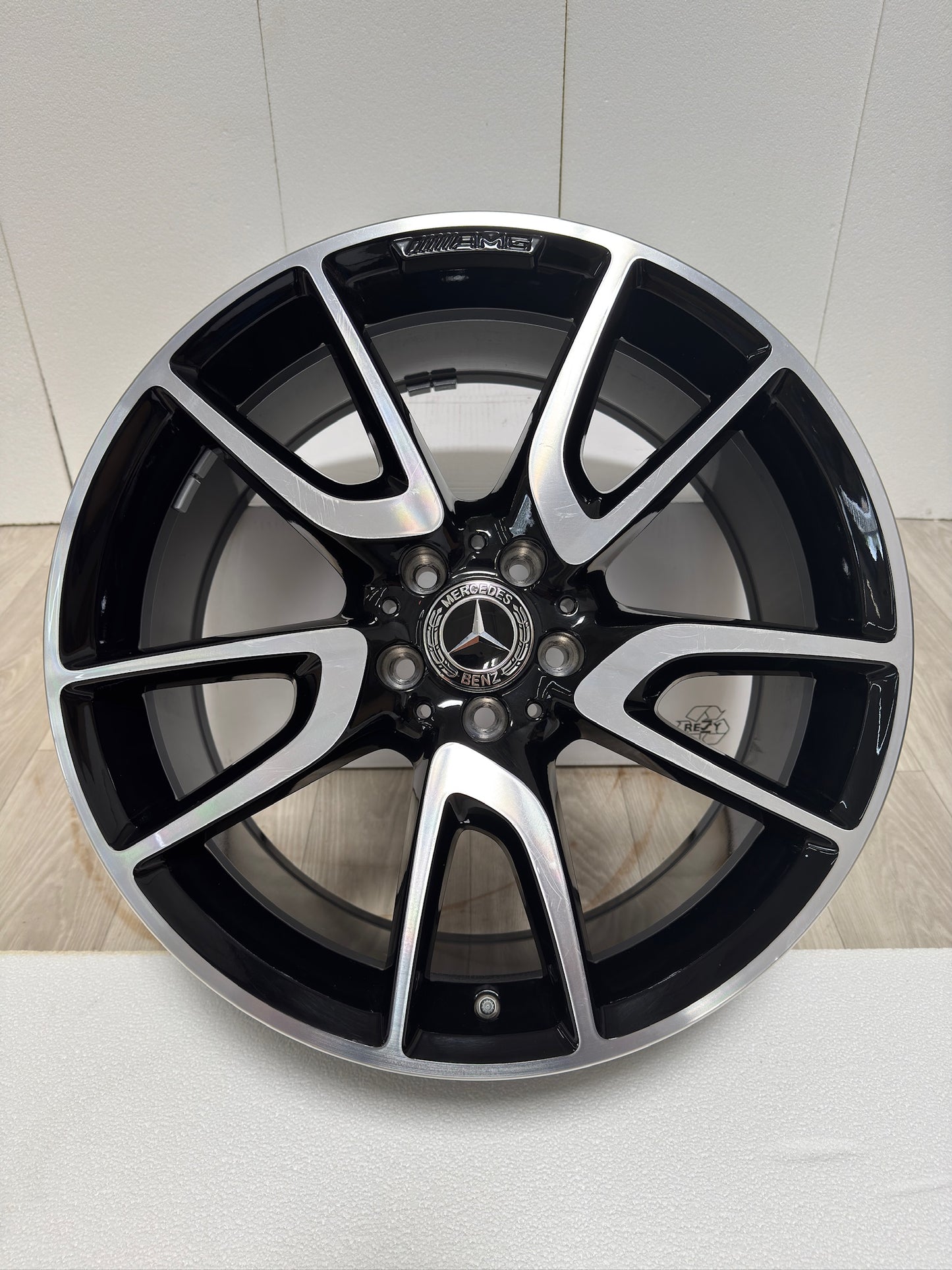 Original Mercedes E-Klasse W213 43 53 AMG 20 Zoll Felge A2134012500 Alufelge Einzelfelge W213 S213 C238 A238 9x20 ET49 Schwarz Glanzgedreht Limousine T-Modell Ersatzfelge