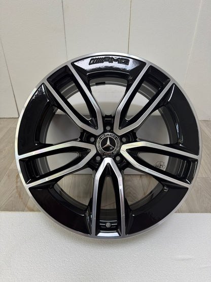 Original Mercedes E-Klasse W213 43 53 AMG 20 Zoll Felge A2134014900 Alufelge Einzelfelge W213 S213 C238 A238 8x20 ET20 Schwarz Glanzgedreht Limousine T-Modell Ersatzfelge