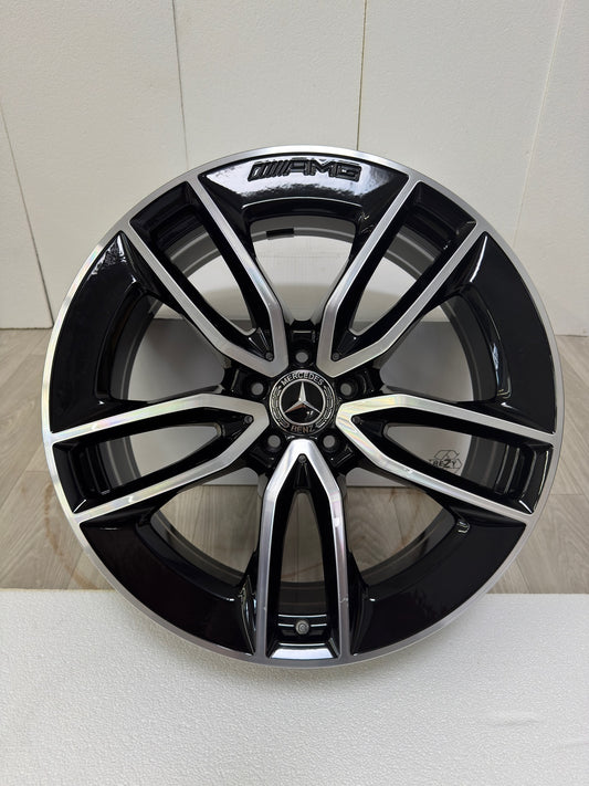 Original Mercedes E-Klasse W213 43 53 AMG 20 Zoll Felge A2134014900 Alufelge Einzelfelge W213 S213 C238 A238 8x20 ET20 Schwarz Glanzgedreht Limousine T-Modell Ersatzfelge