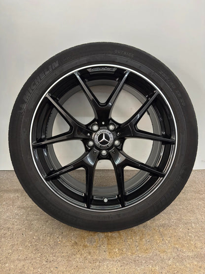 Original Mercedes GLC X 253 C 253 20 Zoll AMG Sommerräder Sommerreifen Felgen A2534015500 A2534015600 Alufelgen 255/45 R20 105Y 285/40 R20 108Y MO SUV Coupé Sport Line Schwarz Sommerradsatz