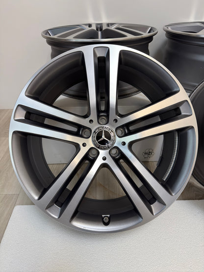 WIE NEU inkl. RDKS Original Mercedes GLE V 167 X 167 C 167 20 Zoll Felgen Alufelgen A1674012400 A1674012500 SUV Coupé Anthrazit Grau Glanzgedreht Sport Felgensatz MwSt. ausweisbar