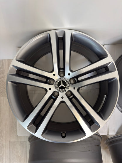 WIE NEU inkl. RDKS Original Mercedes GLE V 167 X 167 C 167 20 Zoll Felgen Alufelgen A1674012400 A1674012500 SUV Coupé Anthrazit Grau Glanzgedreht Sport Felgensatz MwSt. ausweisbar