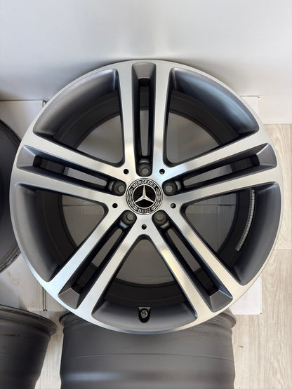 WIE NEU inkl. RDKS Original Mercedes GLE V 167 X 167 C 167 20 Zoll Felgen Alufelgen A1674012400 A1674012500 SUV Coupé Anthrazit Grau Glanzgedreht Sport Felgensatz MwSt. ausweisbar