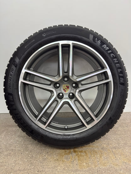 WIE NEU DOT23 Original Porsche Macan II 2 III 3 20 Zoll Winterräder Winterreifen Felgen Alufelgen 95B601025DG 95B601025DH 265/45 R20 104V 295/40 R20 106V Sport Exclusive Bicolor SUV M+S
