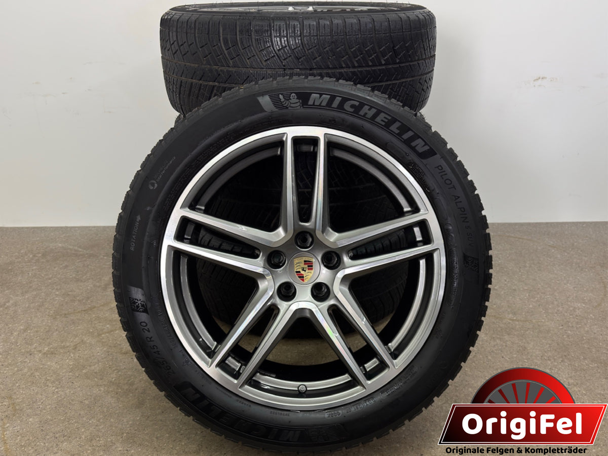 WIE NEU DOT23 Original Porsche Macan II 2 III 3 20 Zoll Winterräder Winterreifen Felgen Alufelgen 95B601025DG 95B601025DH 265/45 R20 104V 295/40 R20 106V Sport Exclusive Bicolor SUV M+S