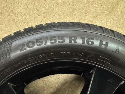 Original Skoda Octavia III 3 5E 16 Zoll Winterräder Winterreifen Felgen KBA 49473 Alufelgen 6x16 ET48 5x112 205/55 R16 91H Schwarz Kombi Limousine Winterradsatz