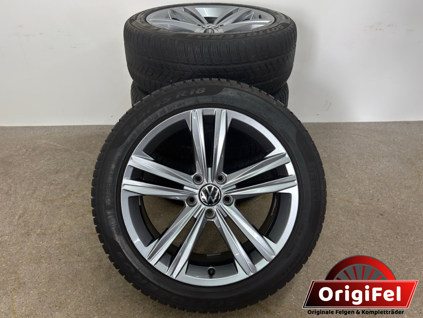 Original VW Arteon 3H Shooting Brake 18 Zoll Sebring Winterräder Winterreifen Felgen 3G8601025N Alufelgen Anthrazit R-Line 245/45 R18 96V Winterradsatz M+S MwSt. ausweisbar