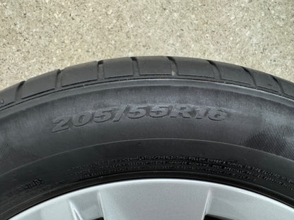 Original VW Golf VIII 8 CD 16 Zoll Norfolk Sommerräder Sommerreifen Felgen 5H0601025 Alufelgen 205/55 R16 91V 7x16 ET48 Silber 5x112