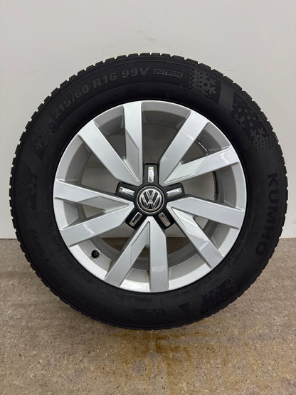 *2 neue Reifen* Original VW Passat B8 3G 16 Zoll Aragon Winterräder Winterreifen Felgen 3G0601025BJ Alufelgen Silber 215/60 R16 99H M+S 6,5x16 ET41 Limousine Variant Winterradsatz