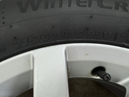 *2 neue Reifen* Original VW Passat B8 3G 16 Zoll Aragon Winterräder Winterreifen Felgen 3G0601025BJ Alufelgen Silber 215/60 R16 99H M+S 6,5x16 ET41 Limousine Variant Winterradsatz