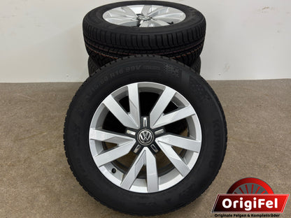 *2 neue Reifen* Original VW Passat B8 3G 16 Zoll Aragon Winterräder Winterreifen Felgen 3G0601025BJ Alufelgen Silber 215/60 R16 99H M+S 6,5x16 ET41 Limousine Variant Winterradsatz