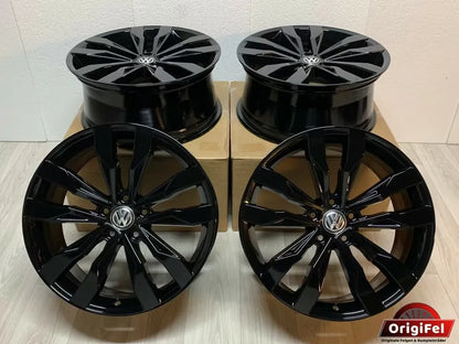 NEU* Original VW T-Roc 19 Zoll Suzuka Felgen Alufelgen 2GA601025F 2GA601025AE Schwarz SUV 8x19 ET47 5x112 Cabrio Cabriolet Felgensatz R-Line Black Edition SUV