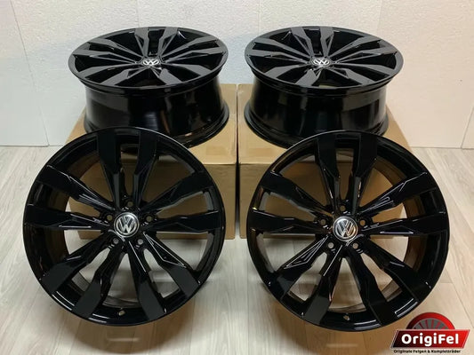 NEU* Original VW T-Roc 19 Zoll Suzuka Felgen Alufelgen 2GA601025F 2GA601025AE Schwarz SUV 8x19 ET47 5x112 Cabrio Cabriolet Felgensatz R-Line Black Edition SUV