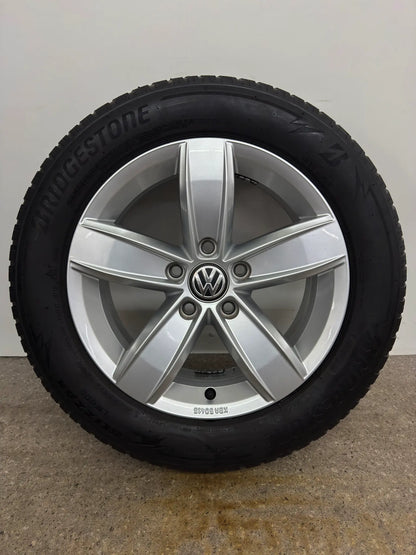 Original VW T-Roc 2GA A1 16 Zoll Corvara Felgen Alufelgen 2GA601025Q 2GA071496A Silber 6x16 ET43 Cabriolet 5x112 M+S SUV Felgensatz (REIFEN ABGEFAHREN, NUR TRANSPORTSCHUTZ MwSt.