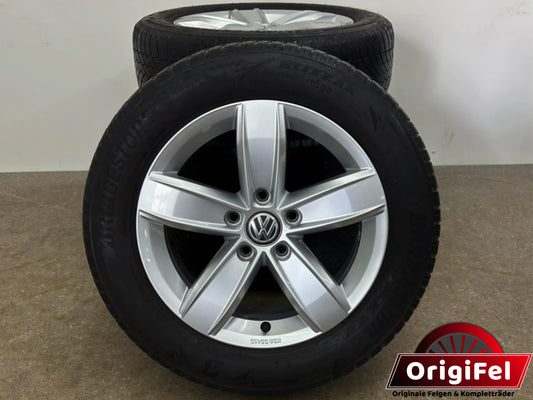 Original VW T-Roc 2GA A1 16 Zoll Corvara Felgen Alufelgen 2GA601025Q 2GA071496A Silber 6x16 ET43 Cabriolet 5x112 M+S SUV Felgensatz (REIFEN ABGEFAHREN, NUR TRANSPORTSCHUTZ MwSt.