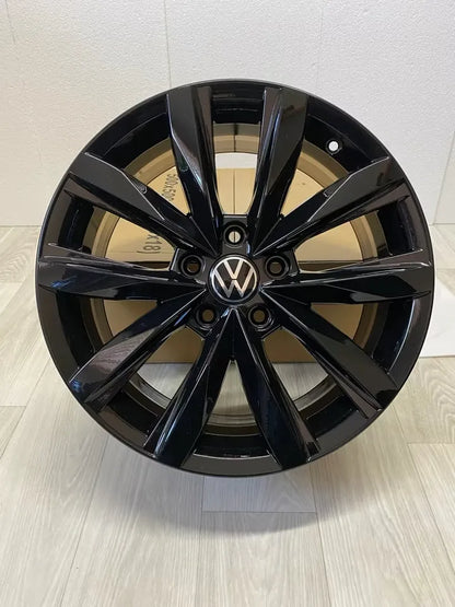 NEU* Original VW T5 T6 7E Springfield 18 Zoll Felgen 7E0601025Q Alufelgen Schwarz 8x18 ET50 5x120 T5.1 T5.2 T6.1 T6.2 Kasten Transporter Multivan Pritsche 7H 7HB 7HM Felgensatz