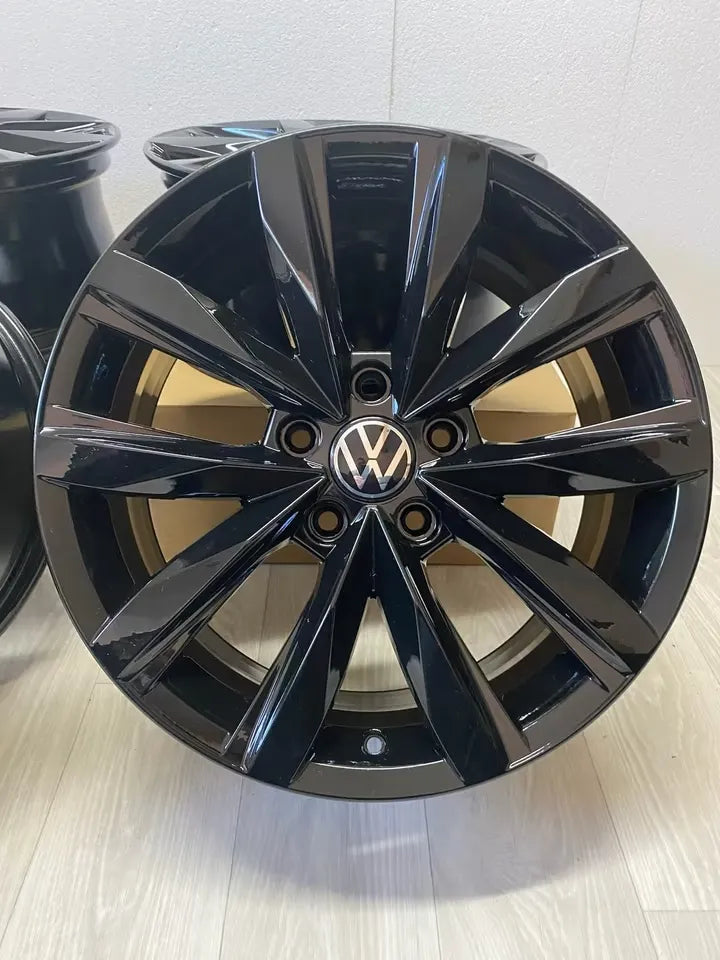 NEU* Original VW T5 T6 7E Springfield 18 Zoll Felgen 7E0601025Q Alufelgen Schwarz 8x18 ET50 5x120 T5.1 T5.2 T6.1 T6.2 Kasten Transporter Multivan Pritsche 7H 7HB 7HM Felgensatz