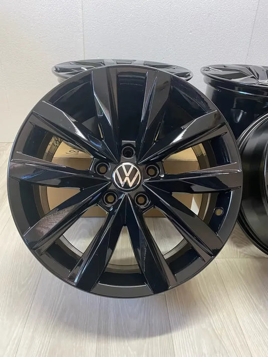 NEU* Original VW T5 T6 7E Springfield 18 Zoll Felgen 7E0601025Q Alufelgen Schwarz 8x18 ET50 5x120 T5.1 T5.2 T6.1 T6.2 Kasten Transporter Multivan Pritsche 7H 7HB 7HM Felgensatz
