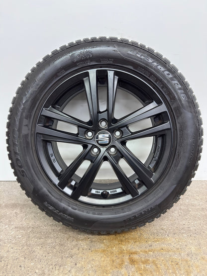 Seat Arona KJ 16 Zoll Winterräder Winterreifen Felgen Alufelgen 205/60 R16 96H Schwarz M+S 5x100 6x16 ET45 SUV Pirelli SeatInside KBA 51055 Winterradsatz MwSt. ausweisbar