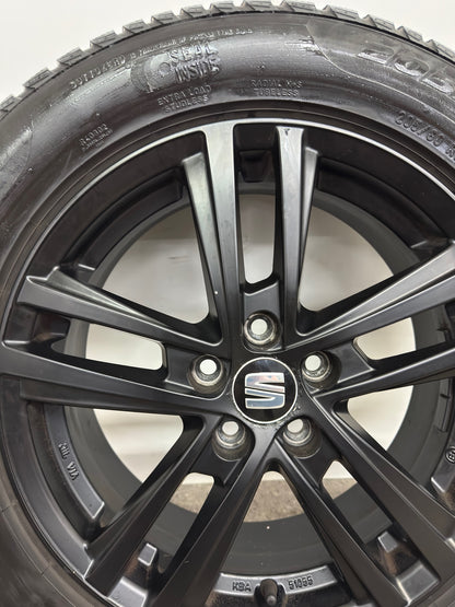 Seat Arona KJ 16 Zoll Winterräder Winterreifen Felgen Alufelgen 205/60 R16 96H Schwarz M+S 5x100 6x16 ET45 SUV Pirelli SeatInside KBA 51055 Winterradsatz MwSt. ausweisbar