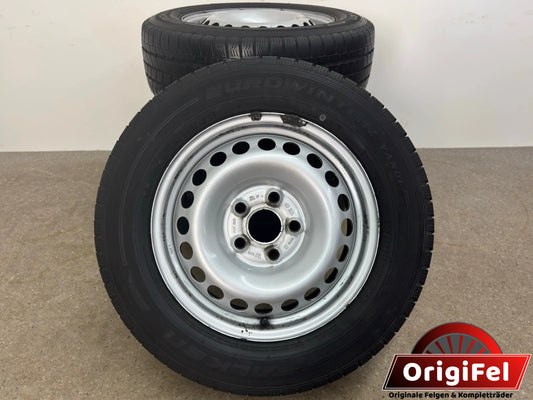TOP 7 - 6 mm VW T5 T6 Transporter Kastenwagen 16 Zoll Winterräder Winterreifen Felgen KBA 43738 Stahlfelgen 6,5x16 ET52 205/65 R16 C 107T 105T 5x120 Winterradsatz M+S