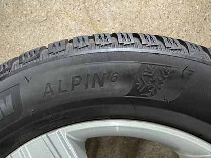 TOP 7,3 / 6,5mm VW Touran II 2 5T Skoda Yeti 5L 16 Zoll Winterräder Winterreifen Felgen Alufelgen KBA49303 Silber 215/60 R16 99H Michelin Alpin 6 Winterradsatz M+S