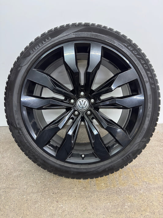 TOP 7 / 6 mm Original VW Touareg III 3 CR 21 Zoll Suzuka Winterräder Winterreifen Felgen 760601025D 760601025L Alufelgen R R-Line Schwarz 285/40 R21 109V 9,5x21 ET31 5x112 SUV M+S Winterradsatz MwSt.