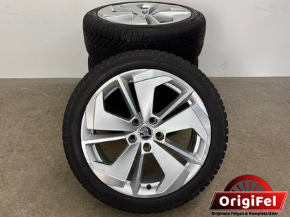 TOP 8/6,5mm Original Skoda Octavia IV NX 18 Zoll Comet Winterräder Winterreifen Felgen 5E3601025AQ 5E3601025AP 5E3601025M 5E3601025N RS Line Scout 225/45 R18 95V Winterradsatz MwSt.